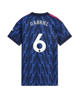 Billige Fotballdrakt Arsenal Gabriel Magalhaes #6 Replika Bortedrakt Dame 2025-26 Kortermet Billige Fotballdrakt Arsenal Gabriel Magalhaes #6 Replika Bortedrakt Dame 2025-26 Kortermet